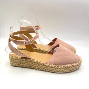 Soda Womens Size 10M Pink Vegan Suede / Microsuede Espadrilles Shoes
